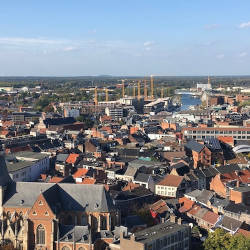 Drone foto van de stad Hasselt